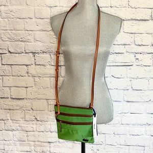 Dooney & Burke North/South Triple-Zip Nylon Bag